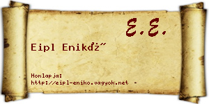 Eipl Enikő névjegykártya